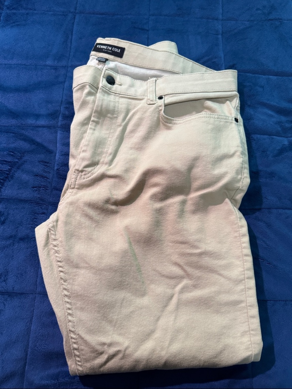 Kenneth Cole Cream Slim-Fit Jeans